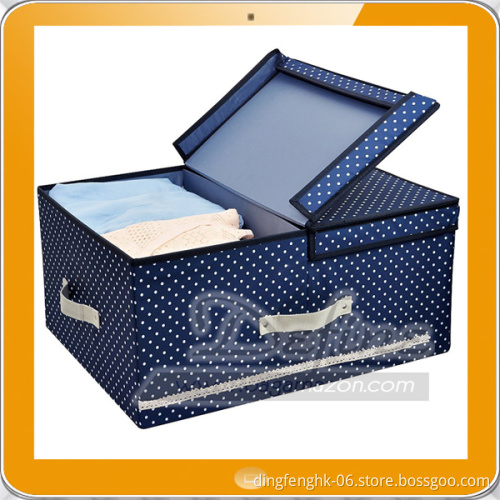 Thick Polyester Clothes Organizer Box with Lid and Removable